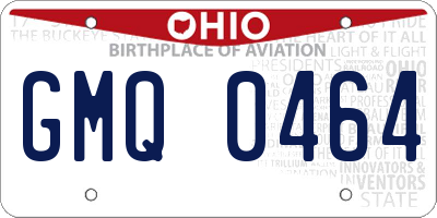 OH license plate GMQ0464