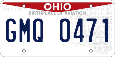 OH license plate GMQ0471