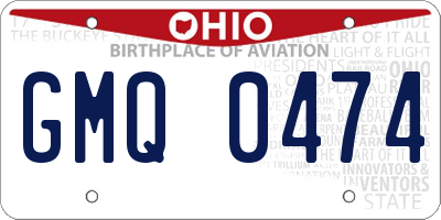 OH license plate GMQ0474