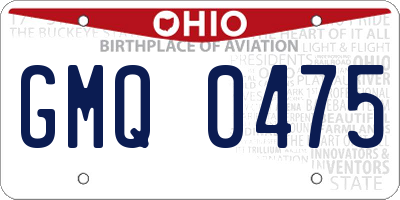 OH license plate GMQ0475