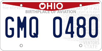 OH license plate GMQ0480