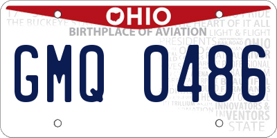 OH license plate GMQ0486