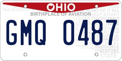 OH license plate GMQ0487