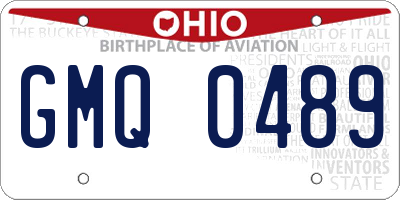 OH license plate GMQ0489