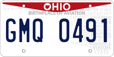 OH license plate GMQ0491