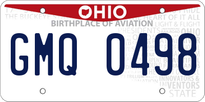 OH license plate GMQ0498