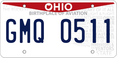 OH license plate GMQ0511