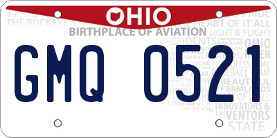 OH license plate GMQ0521