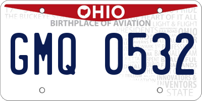 OH license plate GMQ0532