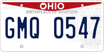 OH license plate GMQ0547