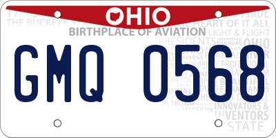OH license plate GMQ0568