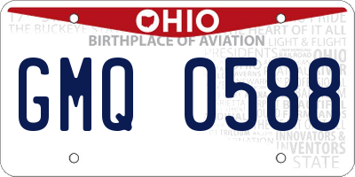 OH license plate GMQ0588