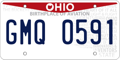 OH license plate GMQ0591