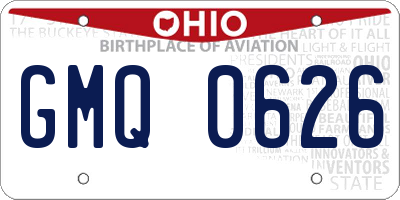 OH license plate GMQ0626