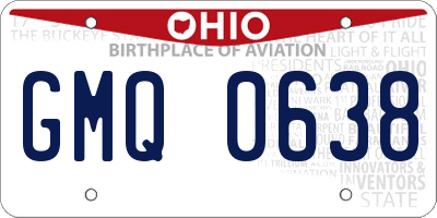 OH license plate GMQ0638