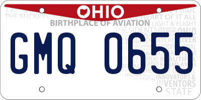 OH license plate GMQ0655