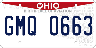 OH license plate GMQ0663