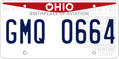 OH license plate GMQ0664