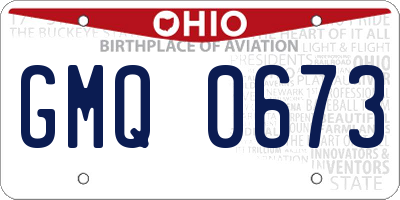 OH license plate GMQ0673