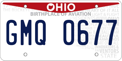 OH license plate GMQ0677