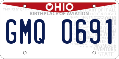 OH license plate GMQ0691