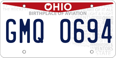 OH license plate GMQ0694
