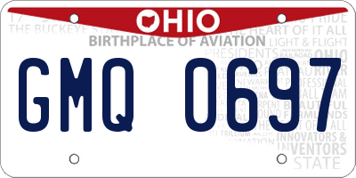 OH license plate GMQ0697