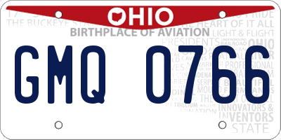 OH license plate GMQ0766