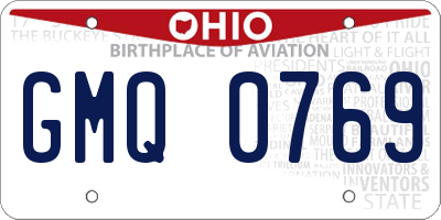 OH license plate GMQ0769