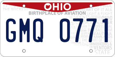 OH license plate GMQ0771