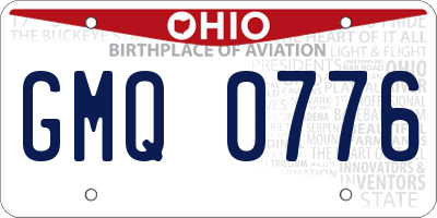OH license plate GMQ0776