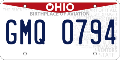 OH license plate GMQ0794
