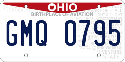 OH license plate GMQ0795