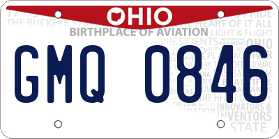 OH license plate GMQ0846
