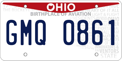 OH license plate GMQ0861