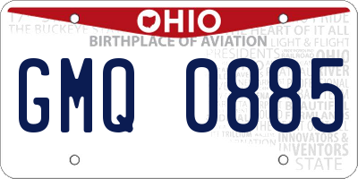 OH license plate GMQ0885