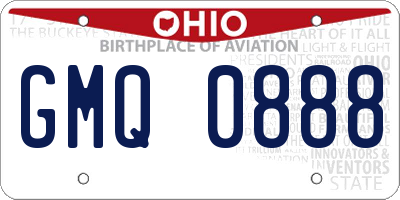 OH license plate GMQ0888