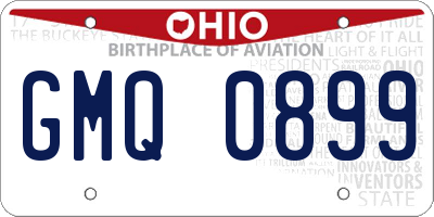 OH license plate GMQ0899