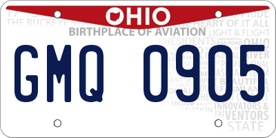 OH license plate GMQ0905