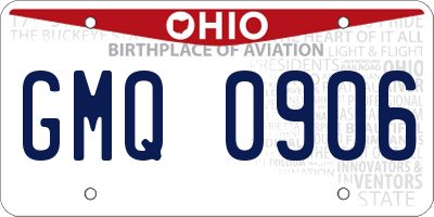 OH license plate GMQ0906