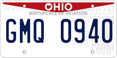 OH license plate GMQ0940