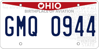 OH license plate GMQ0944