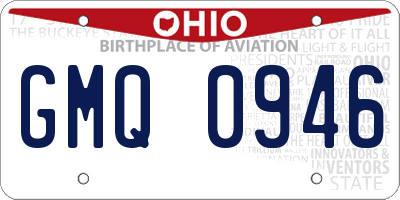 OH license plate GMQ0946