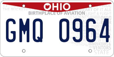 OH license plate GMQ0964