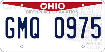 OH license plate GMQ0975