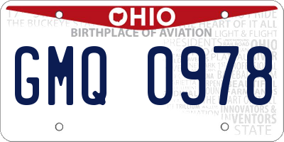OH license plate GMQ0978
