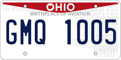OH license plate GMQ1005