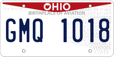 OH license plate GMQ1018