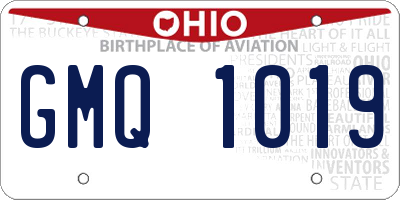 OH license plate GMQ1019