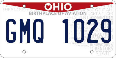 OH license plate GMQ1029